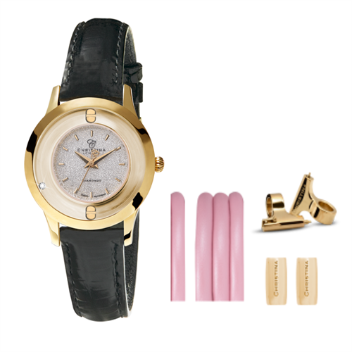 Collect ur 334GWBL-MAGIC + Lyserød Watch Cord set - Christina Jewelry & Watches
